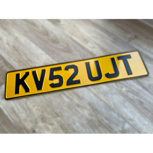 Pair of Classic Aluminum Pressed Number Plates