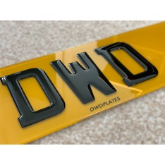 3D Gel Number Plates Premium – UK MOT Compliant, Car, Van and Motorbike – 13″ (5 Digits) –  Road Legal Registration Plate