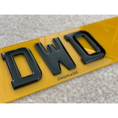 4D Gel 16 Inch Short Legal Number Plates | Front & Rear Included | 6 Digit | Double Layer Letters | Free Quick Next Day Delivery