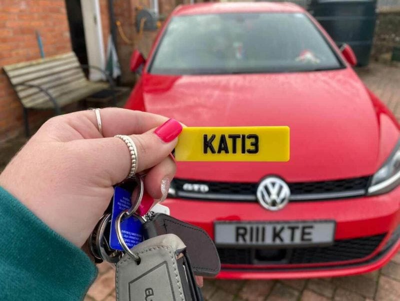 Yellow Number Plate Key Ring by DWDPLATES
