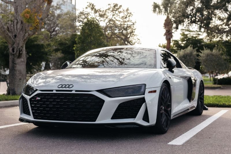 White Audi R8 Supercar