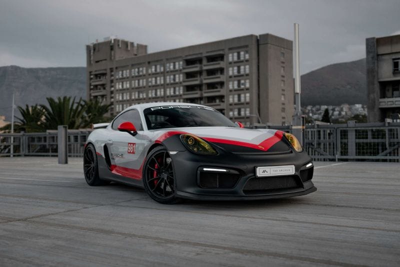 Red and Black Porsche Track Car
